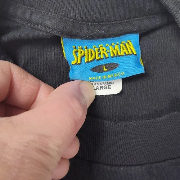 Men's Large Spider-Man Venom Marble Shirt - Picture 3 of 6